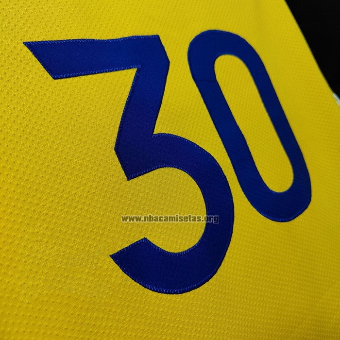 Camiseta Golden State Warriors Stephen Curry NO 30 Statement Autentico 2022 Oro